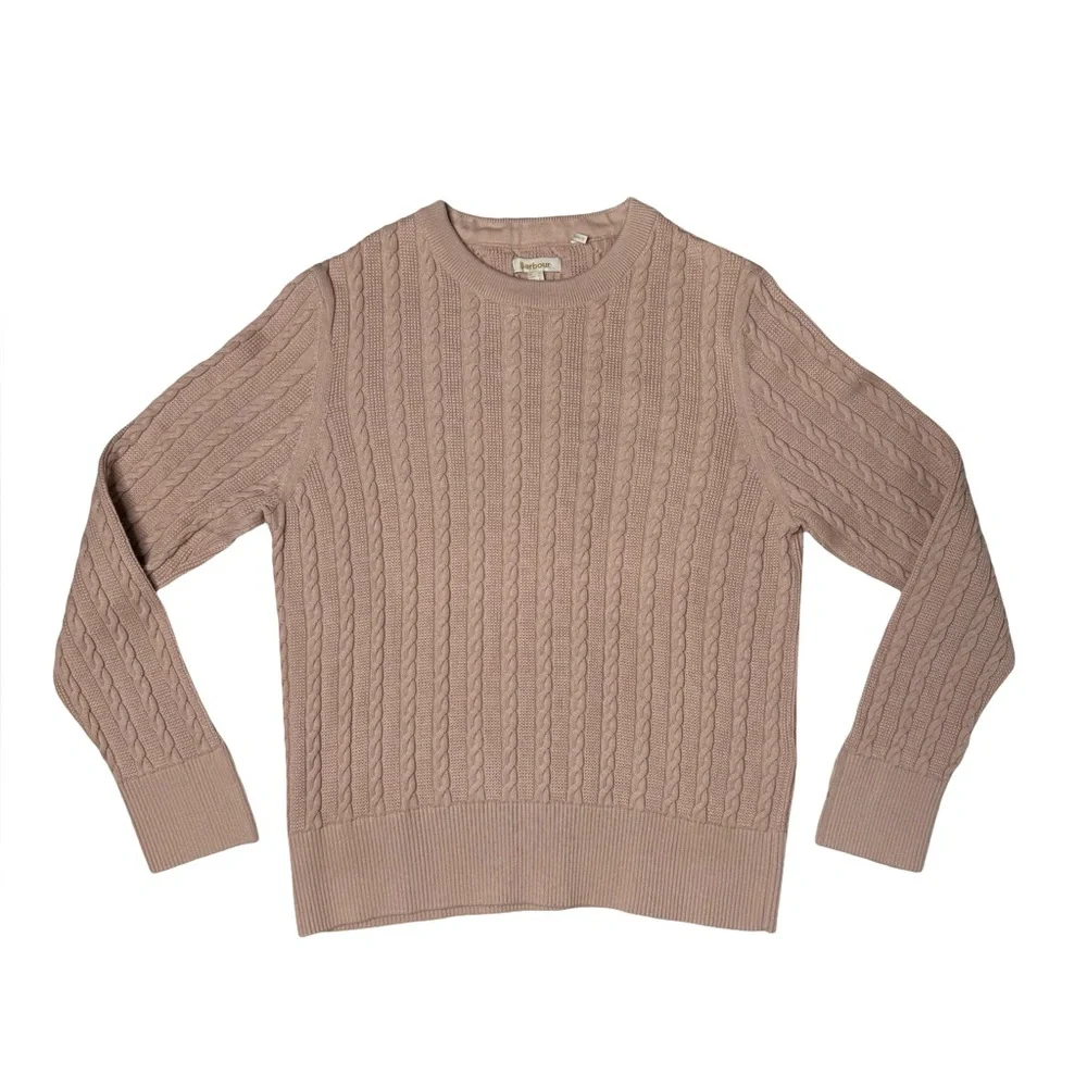 Barbour | Fieldrose Cableknit Sweater in Rose Dust US 12